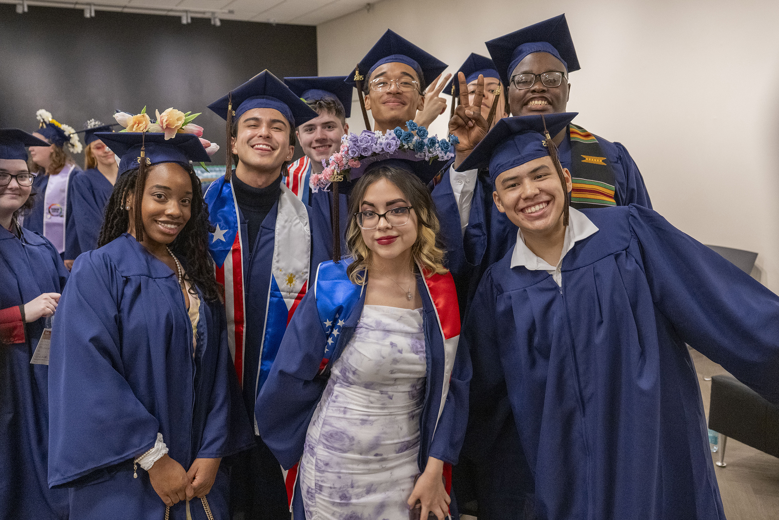 group photo at commencement celebration