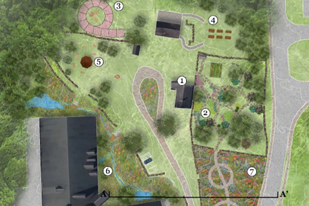 site plan drawing for Brookside farm